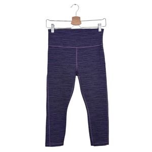 Athleta Ultimate Linear Lines Capri Striped Leggings Size Small Volcanic Violet